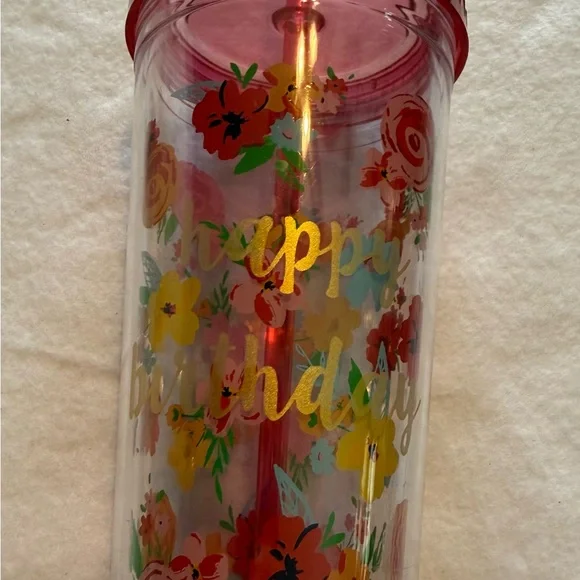 Pioneer Woman Floral Tumbler with Neoprene Crossbody Holder - Picture 6 of 7